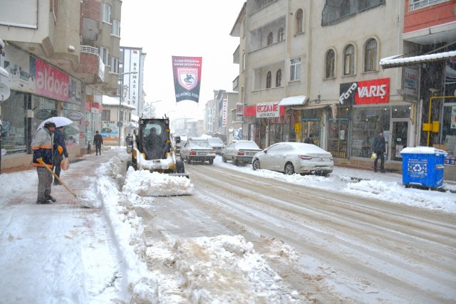 Samsun'da Kar Yağışı Görüntüleri 