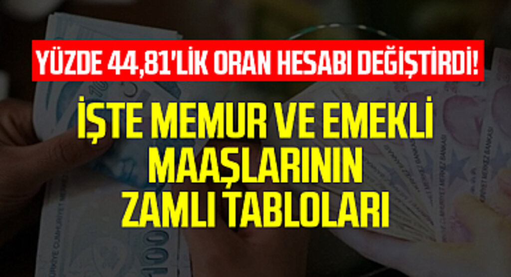 Hesap Değişti! İşte memur ve emekli maaşlarının zamlı tabloları