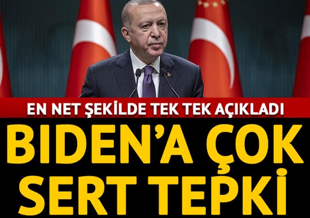 Cumhurbaşkanı Erdoğan'dan Biden'ın ifadelerine sert tepki