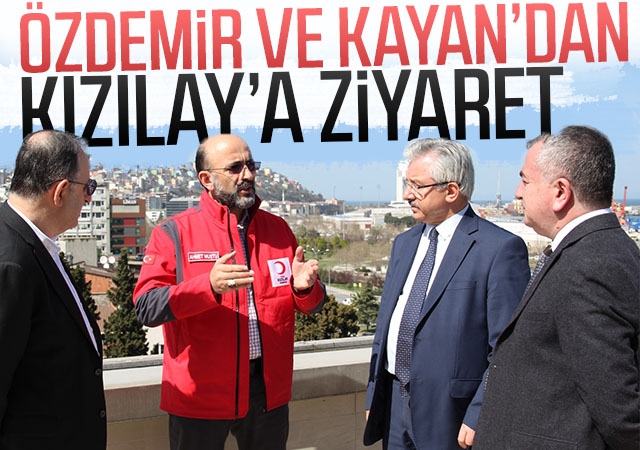 Havza Belediye Başkanı Özdemir ve Ak Parti İlçe Başkanı Kayan’dan Kızılay’a ziyaret
