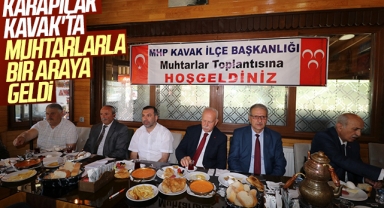 MHP Samsun İl Başkanı Abdullah Karapıçak Kavak'ta Muhtarlarla Bir Araya Geldi
