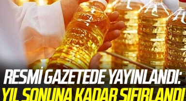 Resmi gazetede yayınlandı: Yıl sonuna kadar sıfırlandı