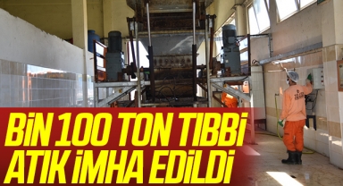 Samsun'da Bin 100 ton tıbbi atık imha edildi