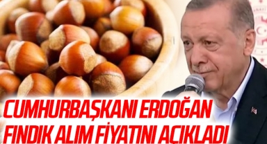 Cumhurbaşkanı Erdoğan Fındık Alım Fiyatını Açıkladı