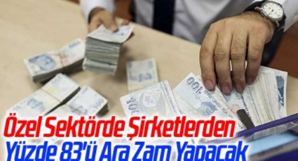 Özel Sektörde Şirketlerden Yüzde 83'ü Ara Zam Yapacak