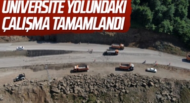Üniversite yolundaki çalışma tamamlandı