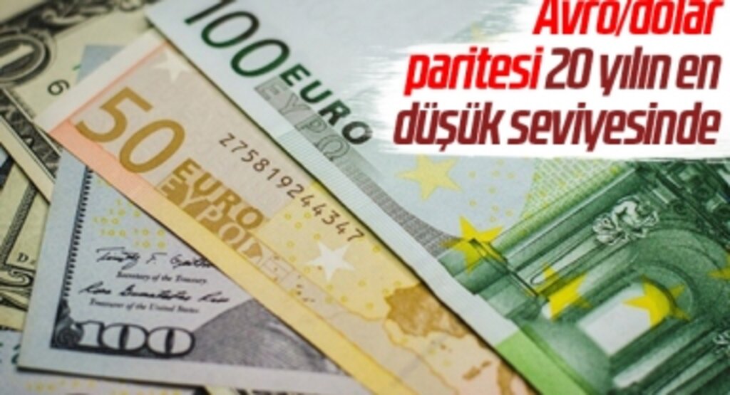 Avro/dolar paritesi 20 yılın en düşük seviyesinde