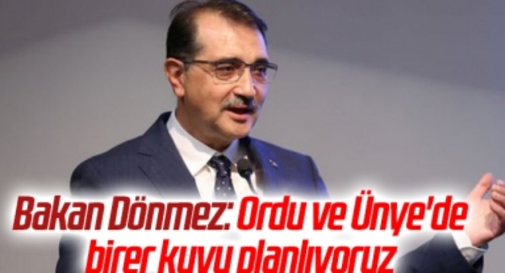 Bakan Dönmez: Ordu ve Ünye'de birer kuyu planlıyoruz