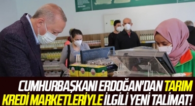 Cumhurbaşkanı Erdoğan'dan Tarım Kredi marketleriyle ilgili yeni talimat!