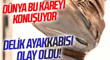 Dünya bu kareyi konuşuyor! Delik ayakkabısı olay oldu