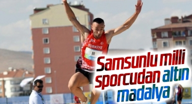 Samsunlu milli sporcudan altın madalya