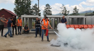 SASKİ’de yangın tatbikatı
