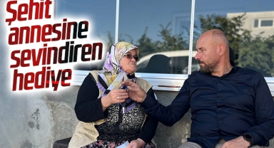 Şehit annesine sevindiren hediye