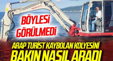 Böylesi görülmedi: Arap turist kaybolan kolyesini bakın nasıl aradı