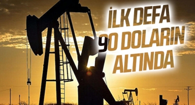 Brent petrolün varili şubat ayından sonra ilk defa 90 doların altında