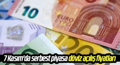 7 Kasım'da serbest piyasa döviz açılış fiyatları