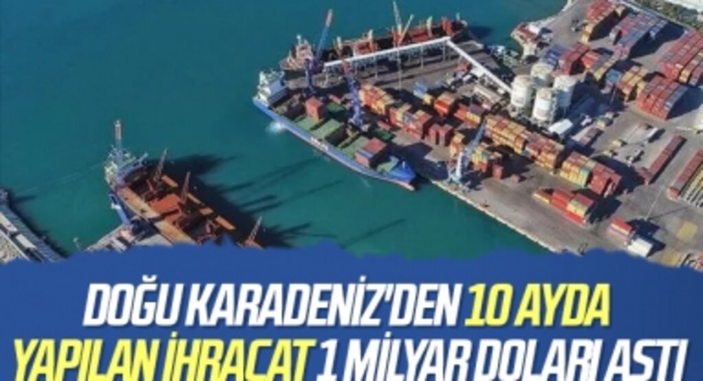 Doğu Karadeniz'den 10 ayda yapılan ihracat 1 milyar doları aştı