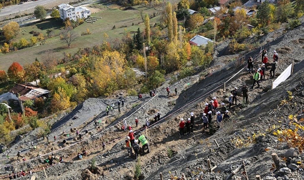 Karadeniz'de Milli Ağaçlandırma Günü'nde fidanlar toprakla buluşturuldu
