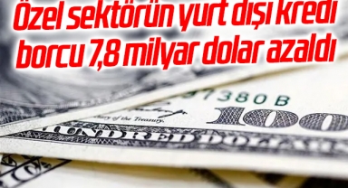 Özel sektörün yurt dışı kredi borcu 7,8 milyar dolar azaldı