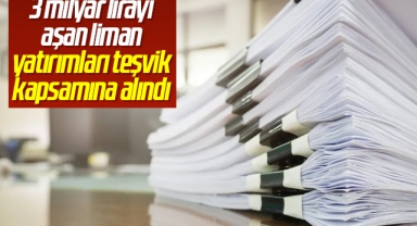 3 milyar lirayı aşan liman yatırımları teşvik kapsamına alındı
