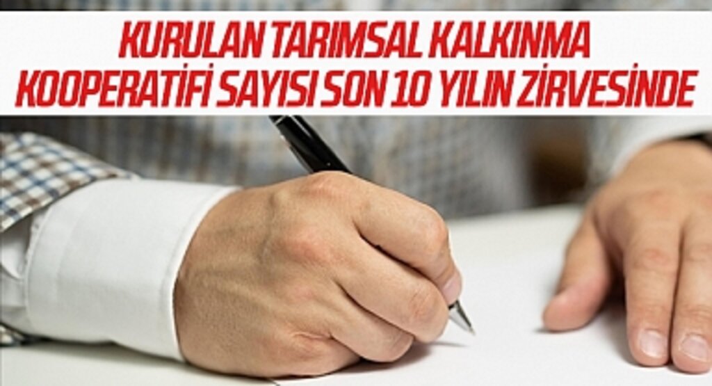 Kurulan tarımsal kalkınma kooperatifi sayısı son 10 yılın zirvesinde