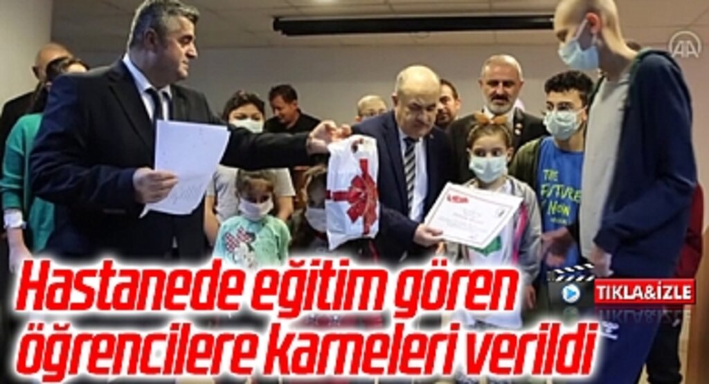 Samsun'da Hastanede eğitim gören öğrencilere karneleri verildi