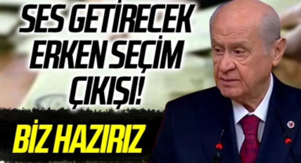 SON DAKİKA | Bahçeli'den seçim açıklaması: Erken veya zamanında yapılmasına varız