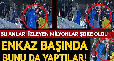 Deprem bölgesinde bunu da yaptılar! Bu anları izleyen milyonlar şok oldu! Elini enkazın başındaki görevlinin cebine atıp...