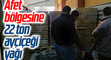 KARADENİZBİRLİK afet bölgesine 22 ton ayçiçeği yağı gönderdi