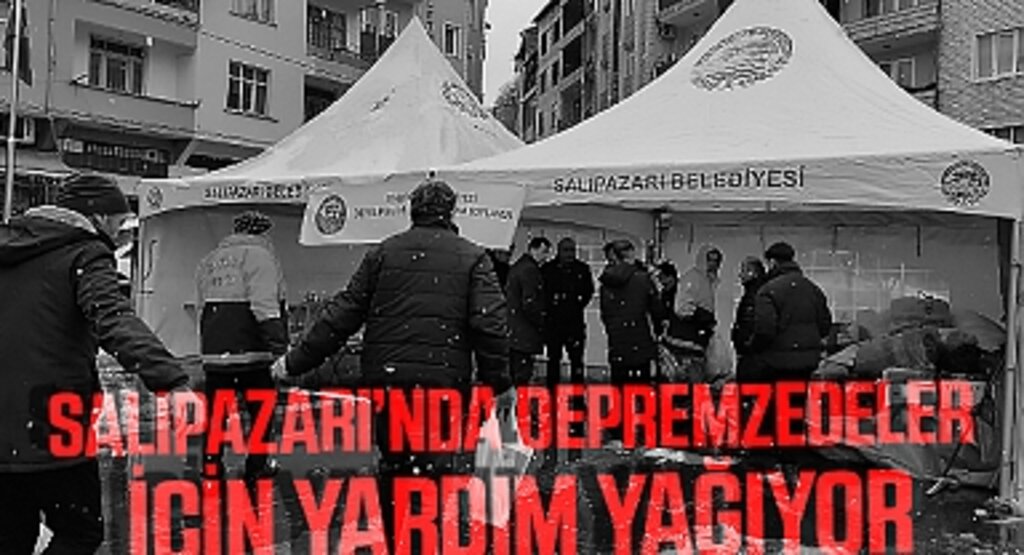 Salıpazarı'nda depremzedeler için yardım toplanıyor