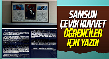 Samsun Çevik kuvvet polisi kaldıkları okulun tahtasına öğrenciler için yazdı