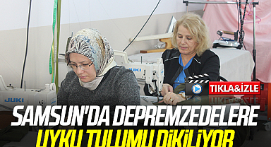 Samsun'da Depremzedelere Uyku Tulumu Dikiliyor