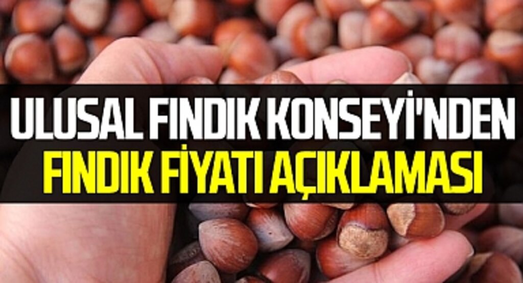 Ulusal Fındık Konseyi'nden Fındık Fiyatı Açıklaması