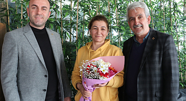 Havza'nın tek kadın muhtarına Dünya Kadınlar Günü kutlaması