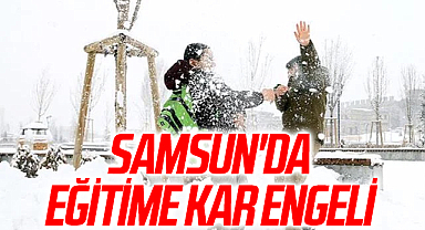 Samsun'un 3 ilçesinde eğitime kar engeli