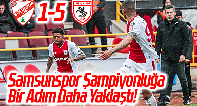 Samsunspor Şampiyonluğa Bir Adım Daha Yaklaştı! Boluspor: 1 Samsunspor: 5