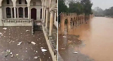 Selin vurduğu Şanlıurfa'da su seviyesi 2 metre yükseldi, tarihi Balıklıgöl taştı