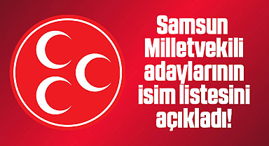 MHP Samsun Milletvekili adaylarının isim listesini açıkladı