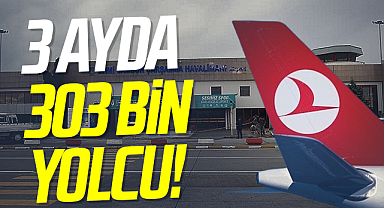 Samsun Çarşamba Havalimanı'nı yılın ilk 3 ayında 303 bin 214 yolcu kullandı