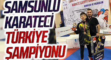 Samsunlu karateci Şuayip Kayra Demet Türkiye Şampiyonu