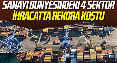 Sanayi bünyesindeki 4 sektör ihracatta rekora koştu