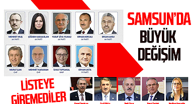 Samsun'da Milletvekillerinde Büyük Değişim!