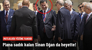 Erdoğan, Azerbaycan'da resmi törenle karşılandı! Sinan Oğan da heyette