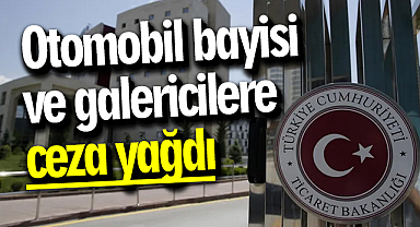 Otomobil bayisi ve galericilere ceza yağdı