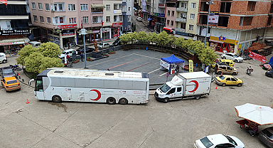Salıpazarı ilçesinde kan bağışı kampanyası düzenlendi