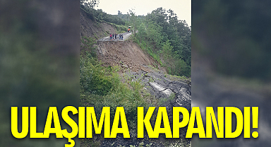 Samsun Ayvacık'ta heyelan nedeniyle bazı mahallelerin yolu kapandı
