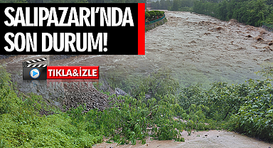 Samsun'un Salıpazarı ilçesinde şiddetli yağış etkili oldu