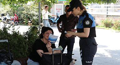 Havza'da polisler boğulma olaylarına karşı vatandaşları uyardı