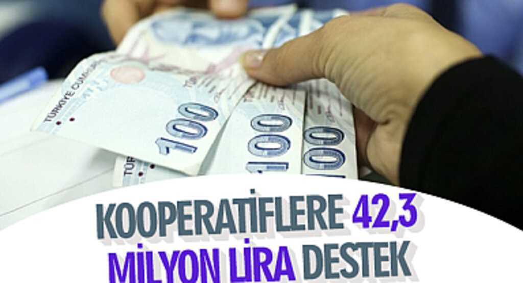 Kooperatiflere 42,3 milyon lira destek