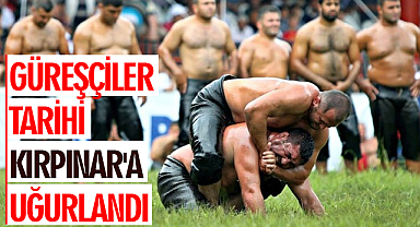 Samsun'da Güreşçiler Tarihi Kırpınar'a Uğurlandı